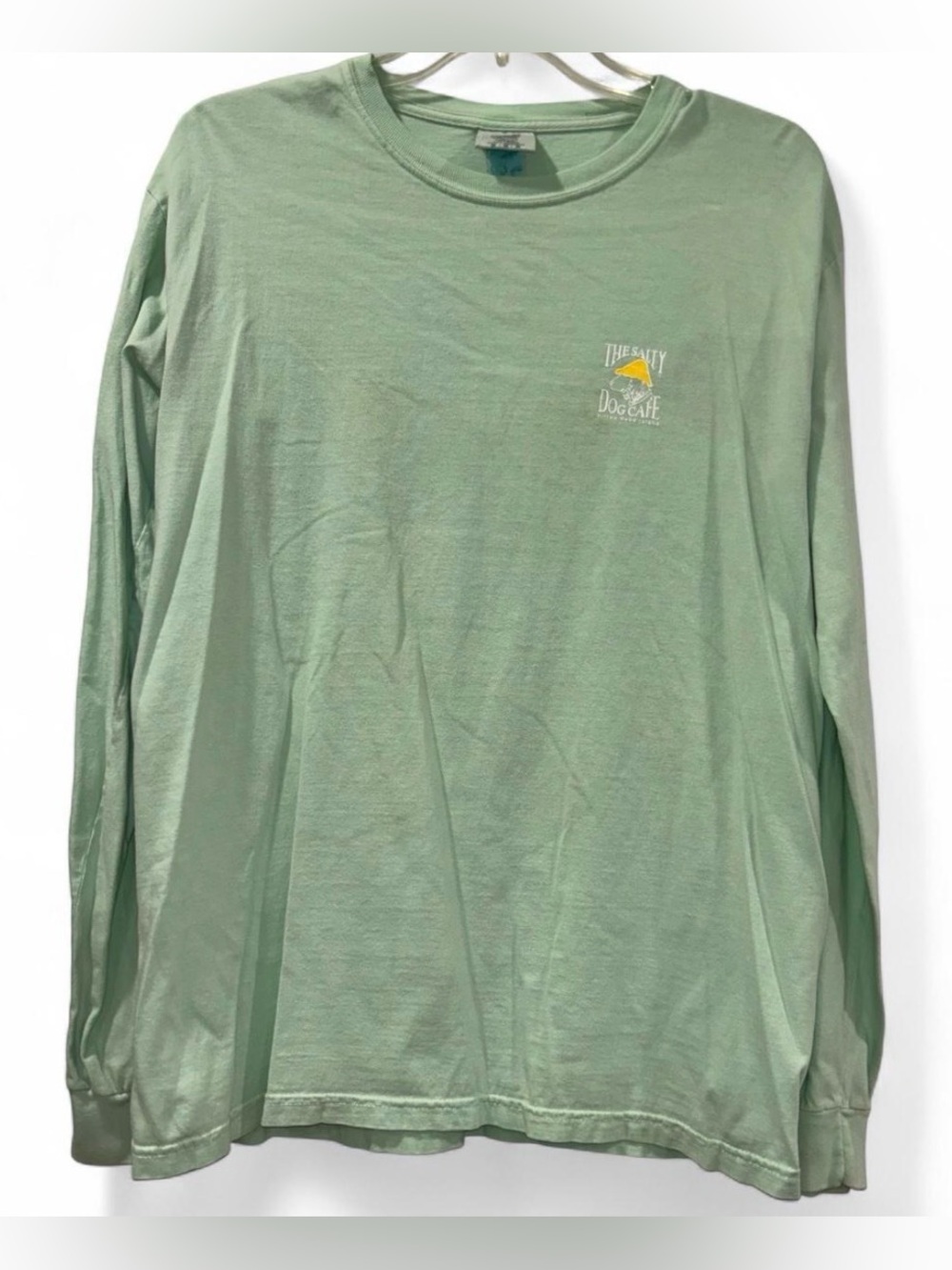 Comfort Colors Salty Dog Cafe Green Long Sleeve Tee Women’s Medium